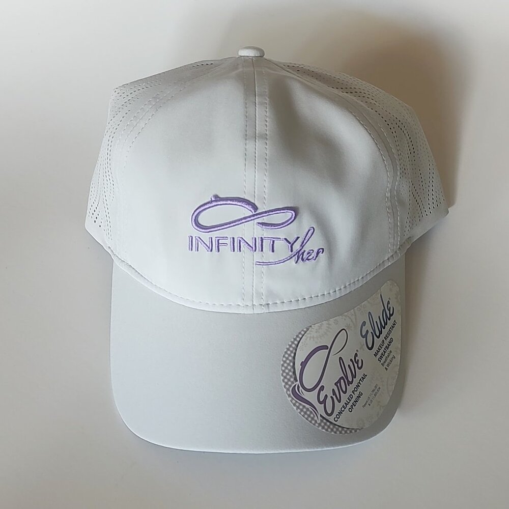 New Infinity Her Women’s Cap Hat Makeup Resistant Band Fashion Undervisor Silver
